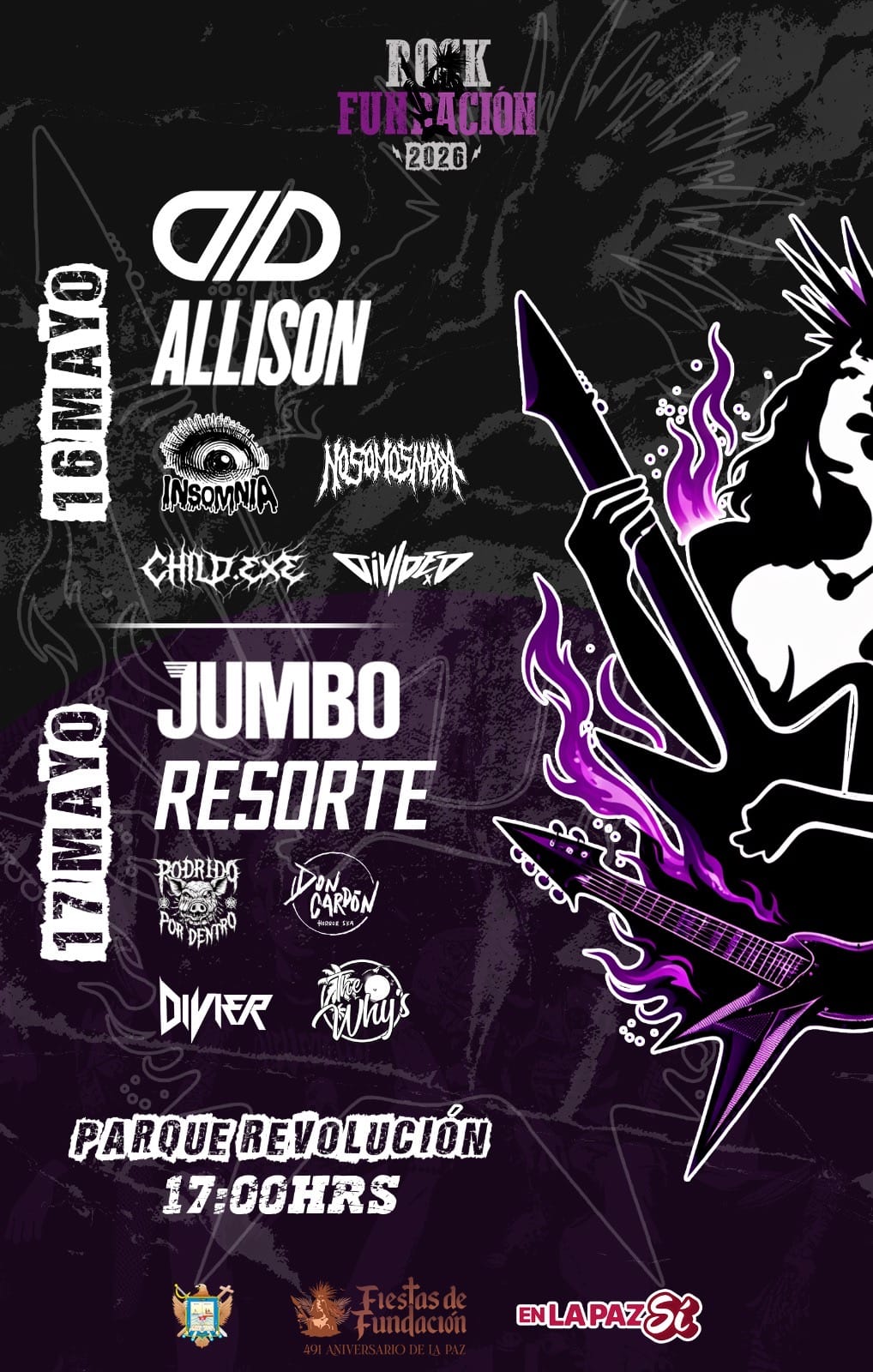 Todo listo para el Festival Rock Fundación 2026 en La Paz