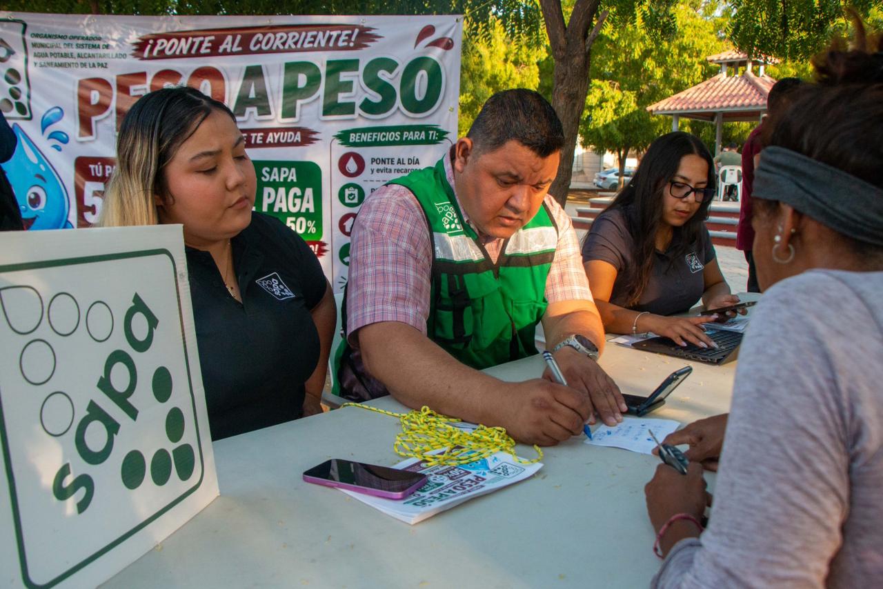 OOMSAPAS La Paz pone en marcha el programa Peso a Peso para apoyar a usuarios con adeudos mayores a 13 meses
