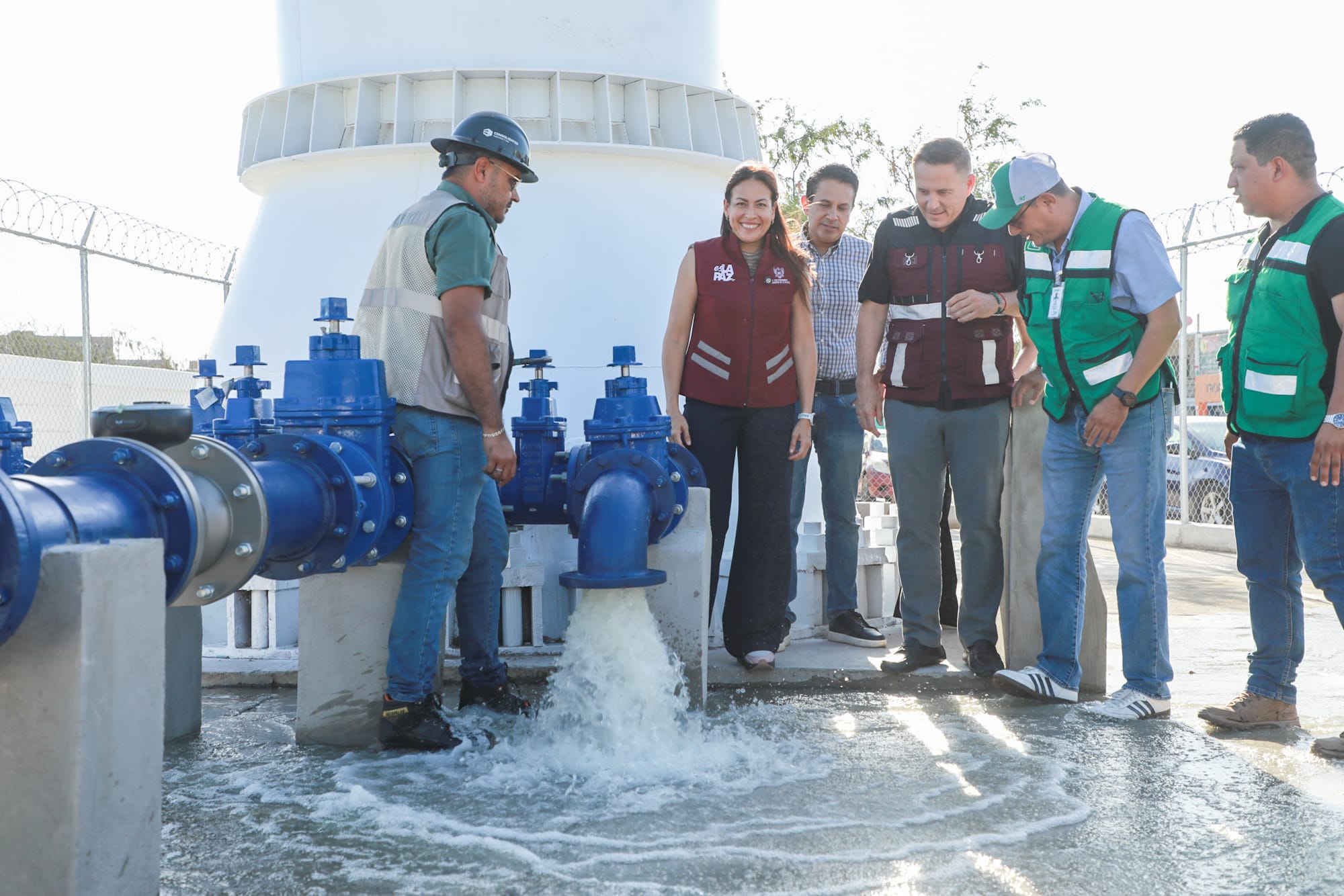 Milena Quiroga fortalece el abasto de agua en Paraíso del Sol con nuevo tanque elevado