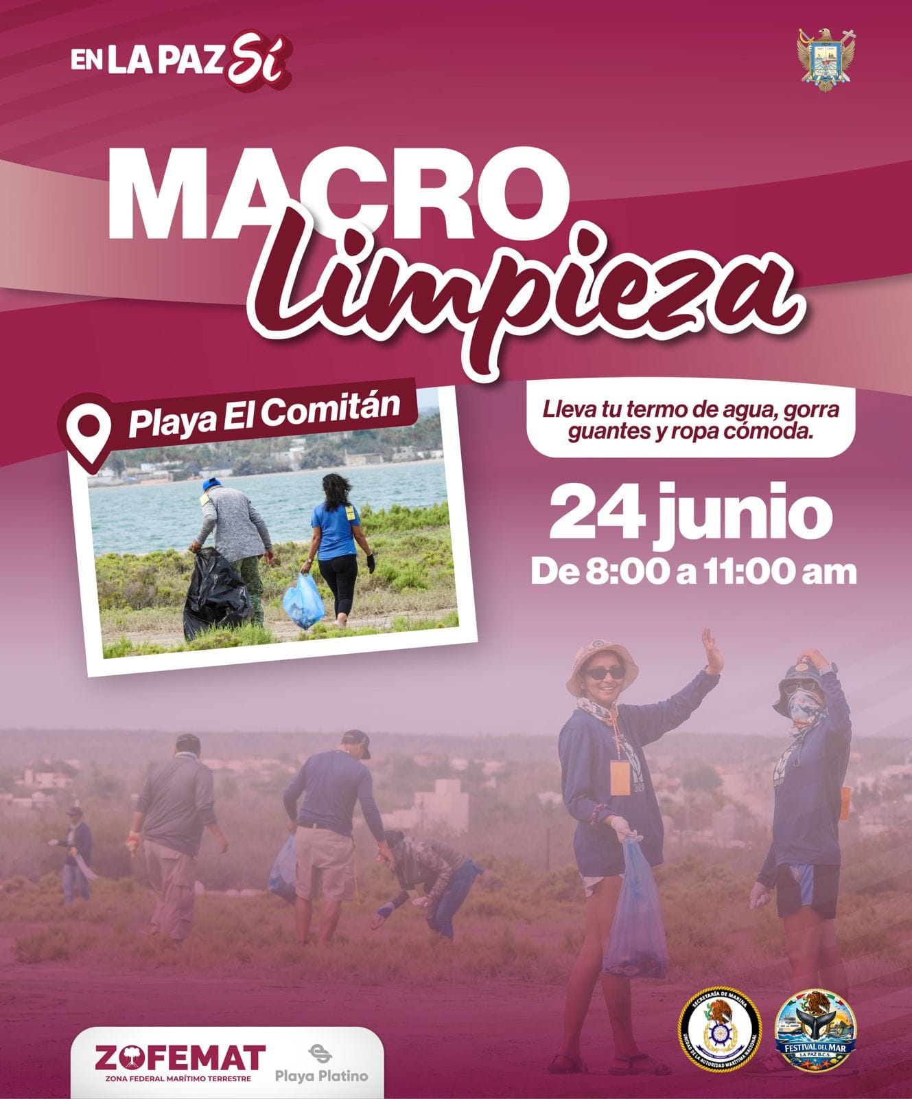 Convoca ZOFEMAT a macro limpieza en Playa El Comitán