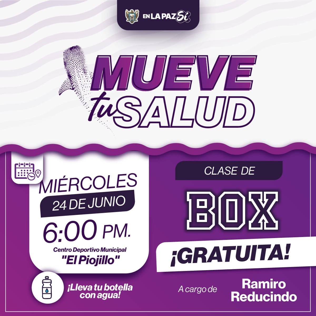 Invita Gobierno Municipal a clase masiva de box en “El Piojillo”