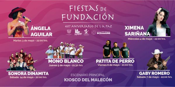 Inician Fiestas de Fundación de La Paz en su 487 Aniversario
