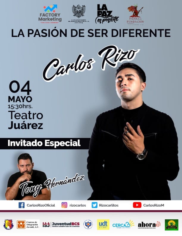 Invitan a la conferencia de Carlos Rizo en Teatro Juárez