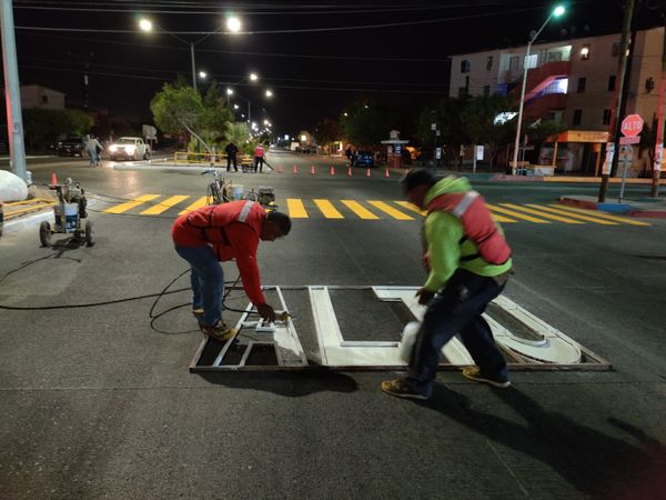 La Dirección de Policía y Tránsito Municipal de La Paz mantiene permanentes trabajos en mejoras viales.