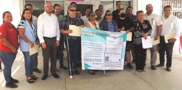 Inicia el programa de elaboración de actas de nacimiento en sistema Braille