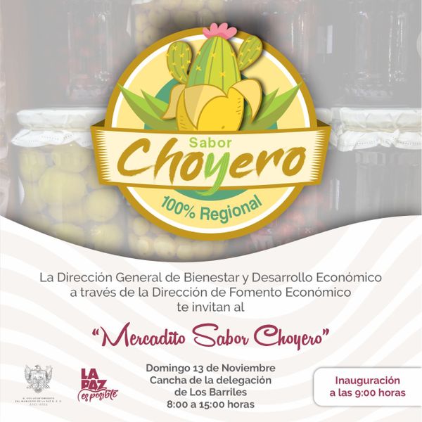 Anuncian primera edición del Mercadito “Sabor Choyero”