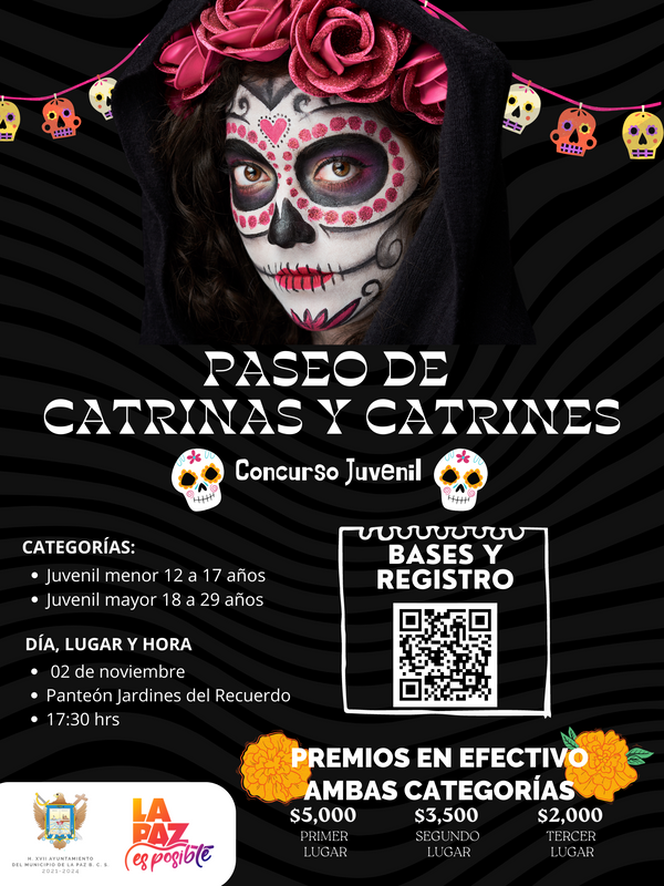 Invitan al Concurso Juvenil “Paseo de las Catrinas y Catrines” en La Paz