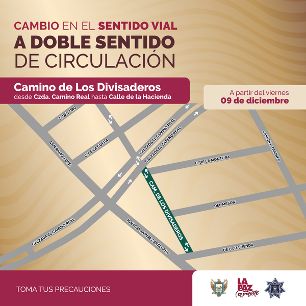 Se modifica el sentido de una calle del fraccionamiento Camino Real