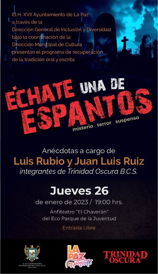 Invita Dirección de Cultura a disfrutar del programa “Échate una de Espantos”