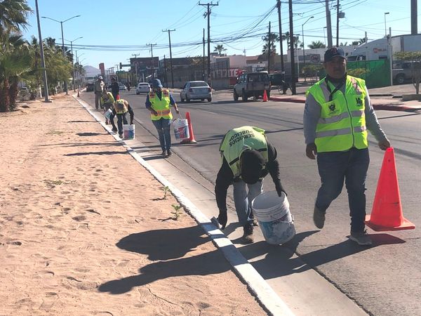 Realiza Servicios Públicos pintado de 1.5 kilómetros en bulevar Constituyentes