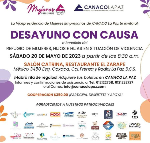 Invita Instituto Municipal de las Mujeres al Desayuno con Causa