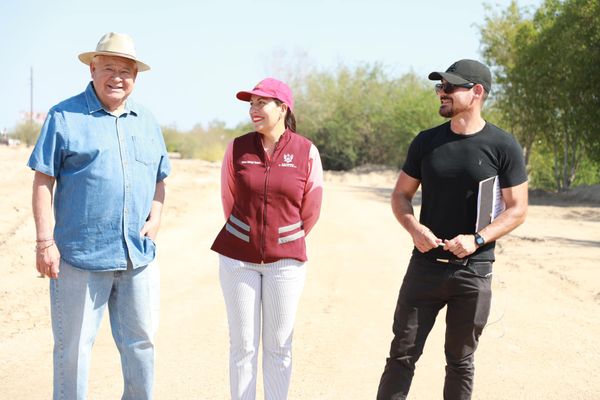 Supervisa Alcaldesa las obras deportivas en zona de “El Piojillo”