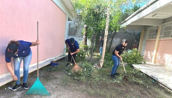 Realizan labores de limpieza en las instalaciones de la Asociación Movilize Mankind