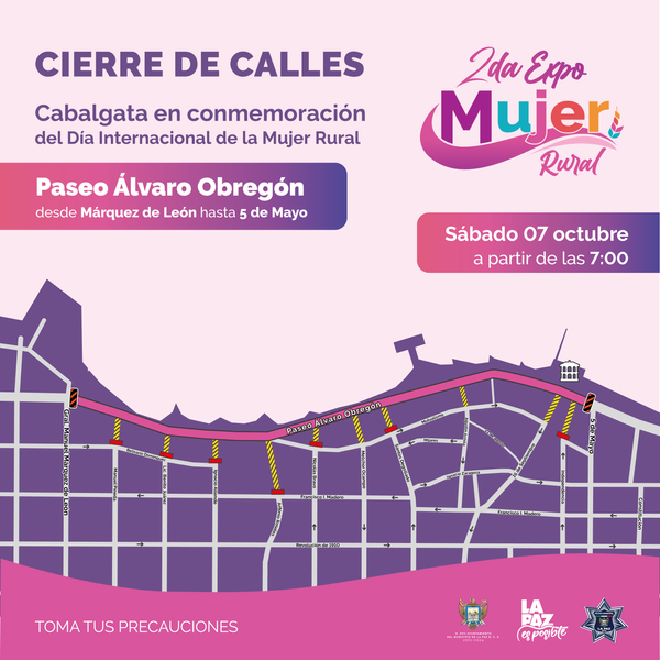 Este sábado habrá cierre a la circulación en el malecón con motivo de la 2da Expo Mujer Rural