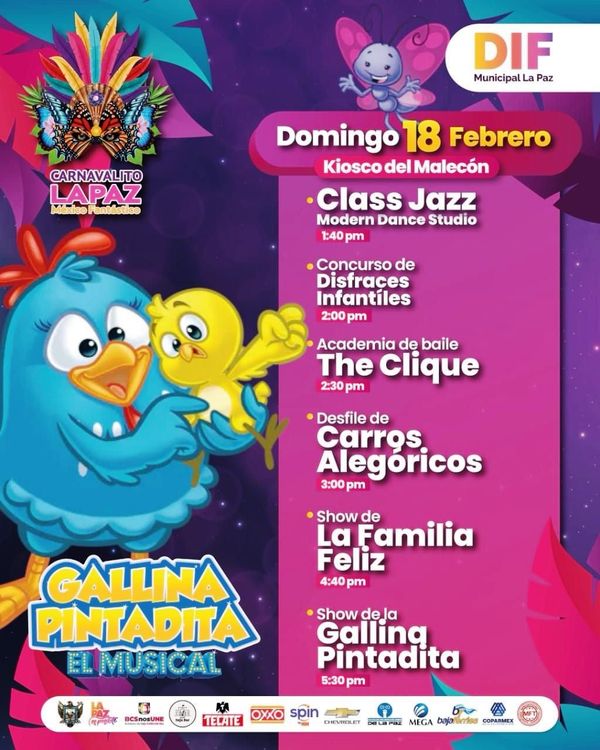 Anuncia DIF La Paz la cartelera del Carnavalito