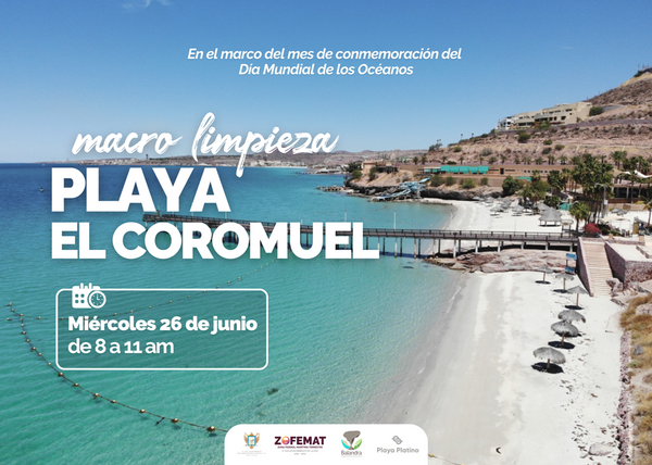 Invitan a la ciudadanía a participar en la macro limpieza de la playa El Coromuel