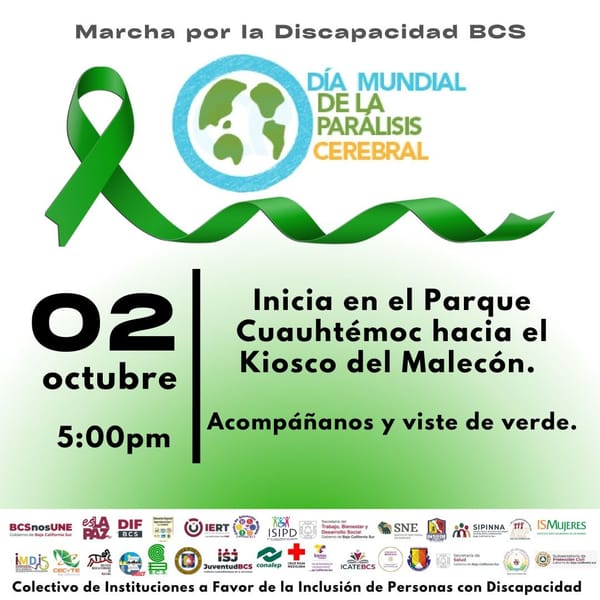 Invita la Dirección Municipal de Inclusión a la marcha por el Día Mundial de la Parálisis Cerebral