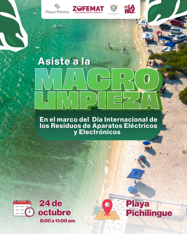 Gobierno Municipal invita a la ciudadanía a la Macro Limpieza de la playa Pichilingue