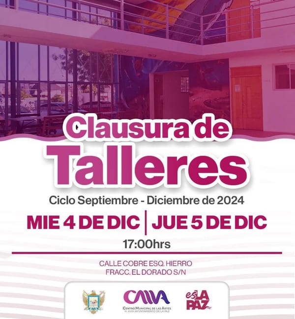 Invitan a la clausura de los cursos y talleres del Centro Municipal de las Artes