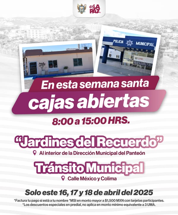 Dos cajas recaudadoras operarán en días santos para facilitar pagos municipales