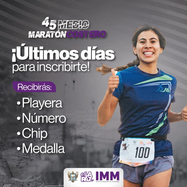 Últimos lugares disponibles para el Medio Maratón Costero