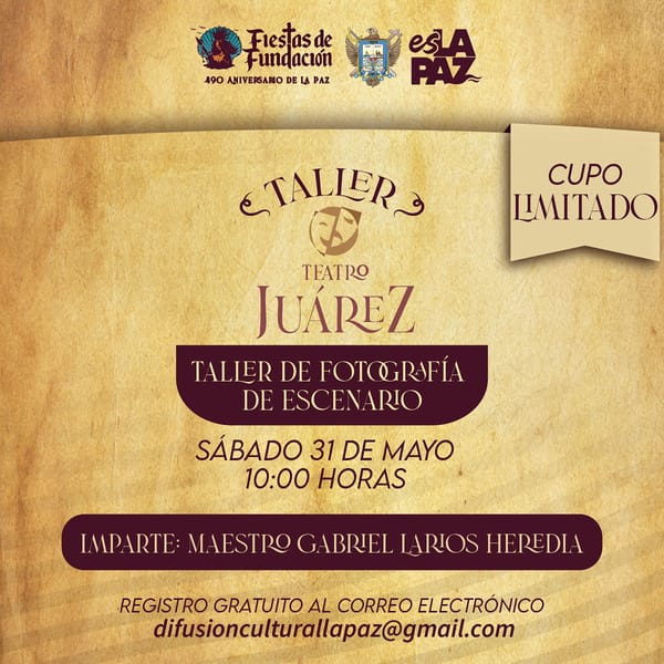 Invitan a Taller de Fotografía de Escena en el Teatro Juárez