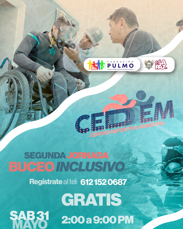Invitan a participar en la 2da Jornada de Buceo Inclusivo dirigido a personas con discapacidad