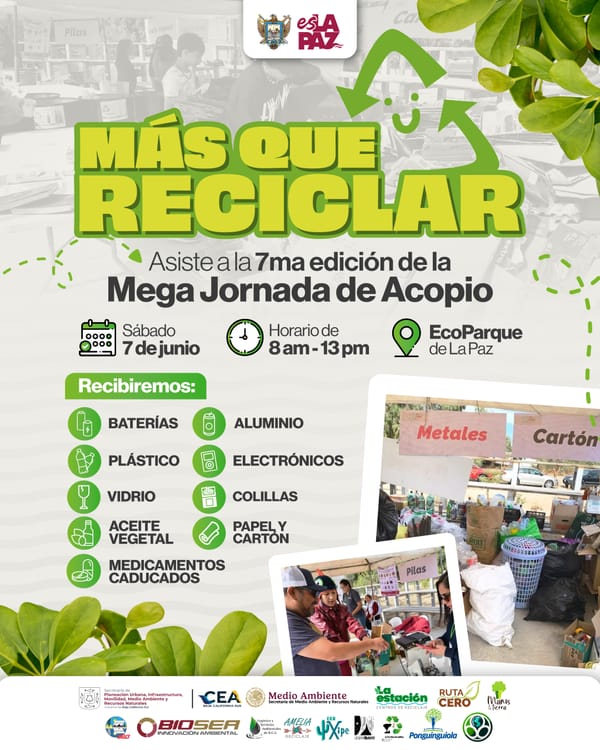 Eco Parque de La Paz será sede de la séptima Mega Jornada de Acopio “Más que Reciclar”