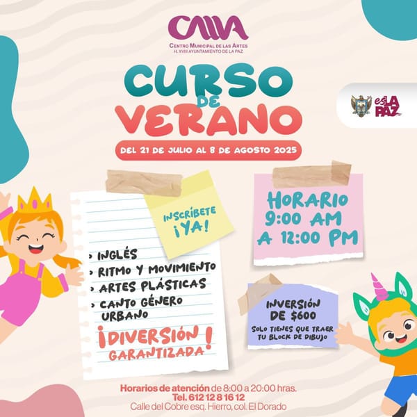 Invitan a talleres de verano en el Centro Municipal de las Artes