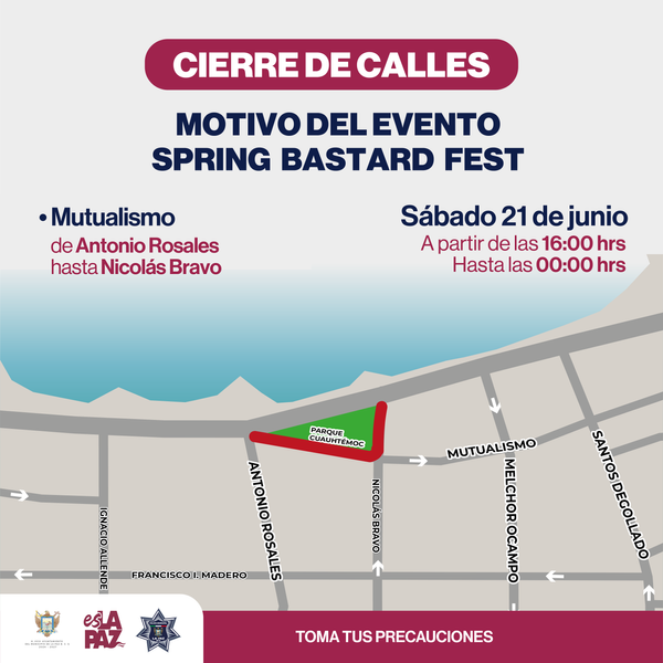 Cierre vial en el malecón para este fin de semana por eventos deportivo y cultural