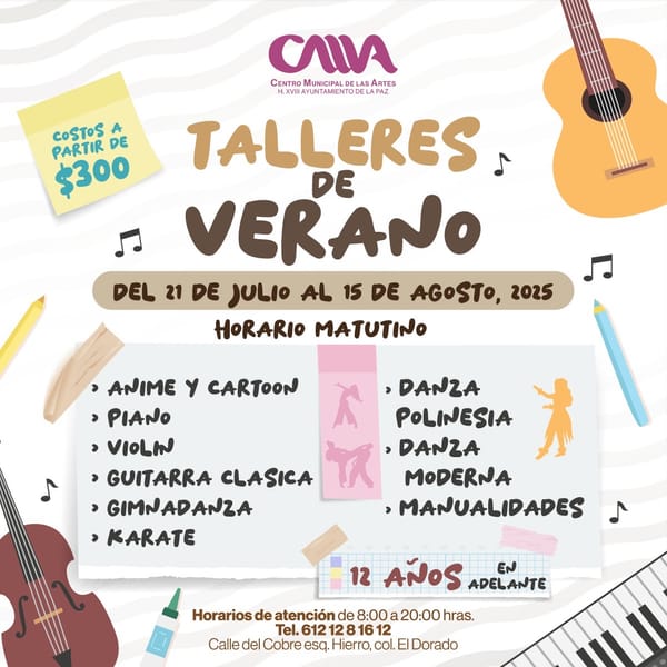 Ofrece Ayuntamiento de La Paz cursos de verano deportivos y culturales