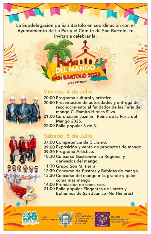 Invitan a la tradicional Feria del Mango en San Bartolo este 4 y 5 de julio