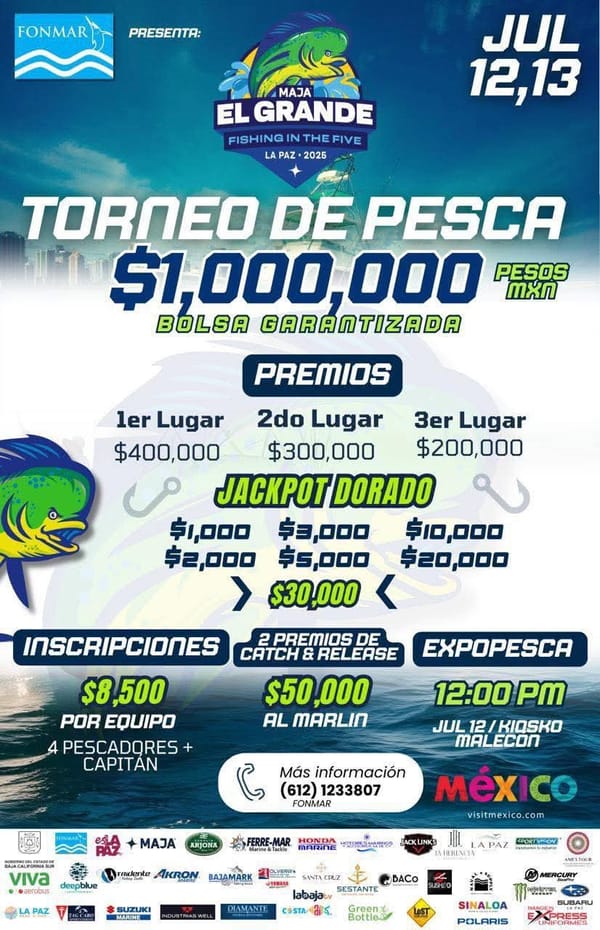 Torneo de pesca “Maja El Grande” proyecta una derrama económica superior a 6 mdp