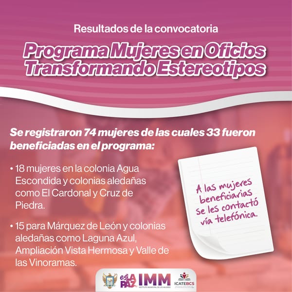 Se capacitan 33 mujeres en oficios tradicionalmente ocupados por hombres