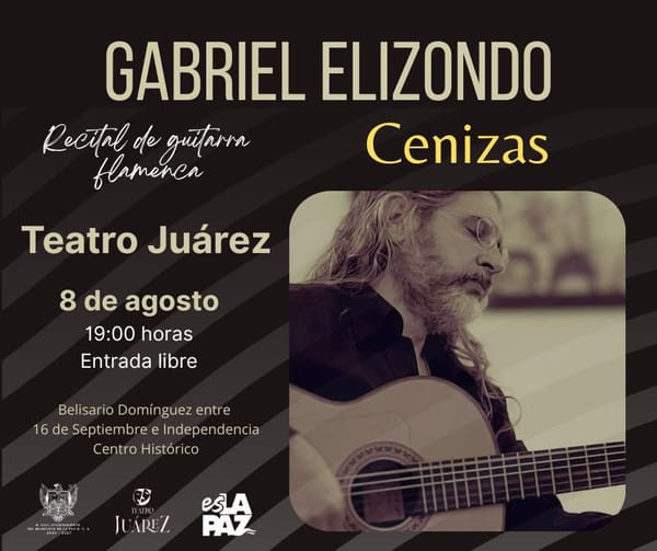 Ofrecerá Gabriel Elizondo, recital de guitarra flamenca en el Teatro Juárez