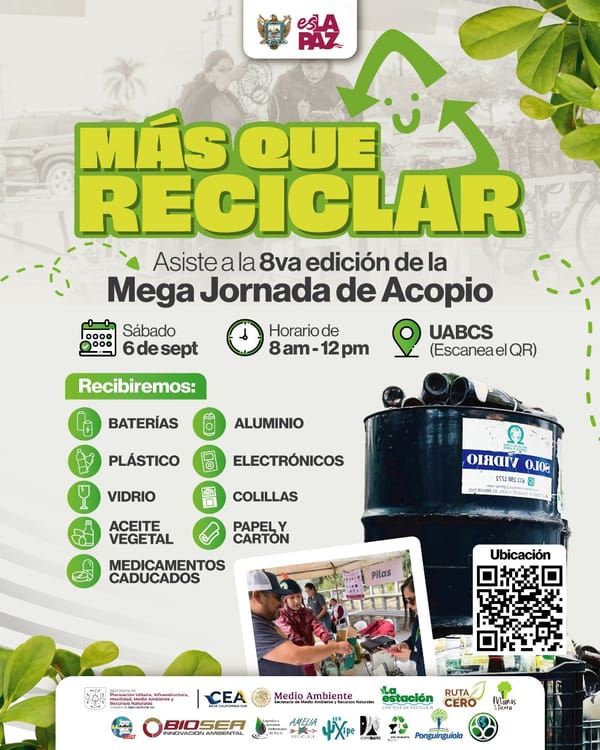 Invitan a la 8va. edición de la Mega Jornada de Acopio de residuos