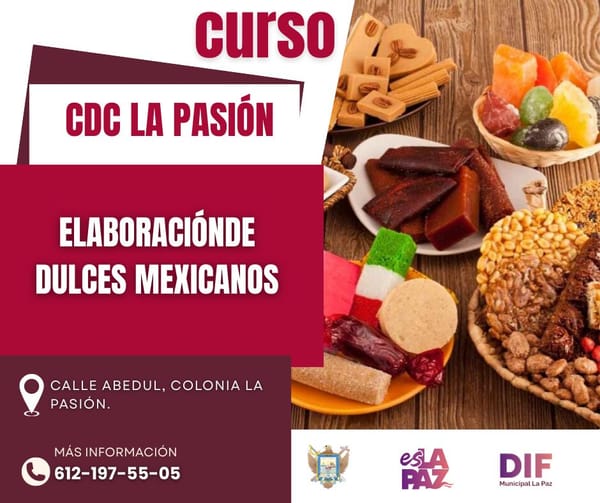 DIF La Paz invita a los cursos gratuitos que se impartirán en septiembre y octubre