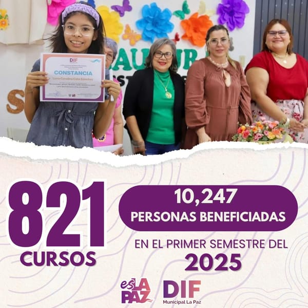 Beneficia DIF Municipal de La Paz a más de 10 mil personas con cursos gratuitos