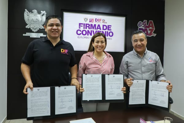 Firma Milena Quiroga convenio de redondeo para construir nueva biblioteca infantil “Abra Palabra”