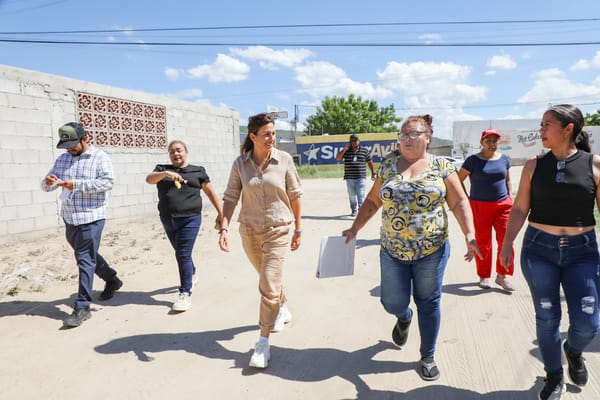 Supervisa Milena Quiroga obra de rehabilitación de drenaje en colonia Invi Mezquitito