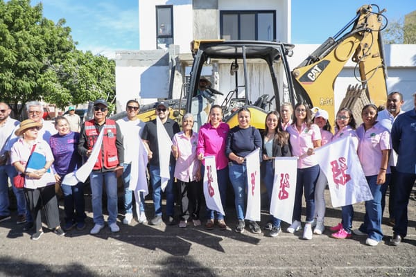 Inicia Milena Quiroga reencarpetado de bulevar principal en Villas del Encanto