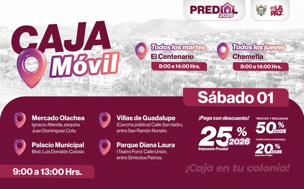 Instalará Ayuntamiento Cajas Móviles para pago de predial este fin de semana