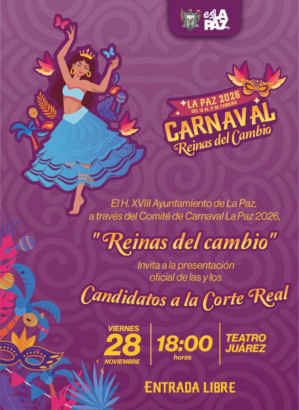 Invitan a la presentación de las y los candidatos a la Corte Real del Carnaval 2026