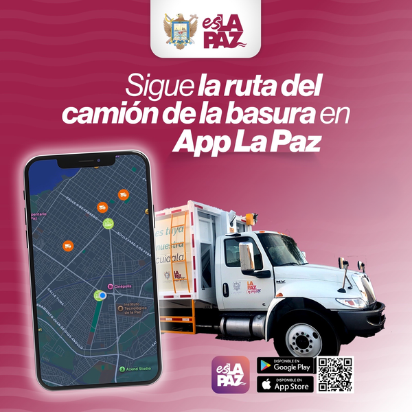 Sigue en tiempo real la ruta del camión de la basura en App La Paz