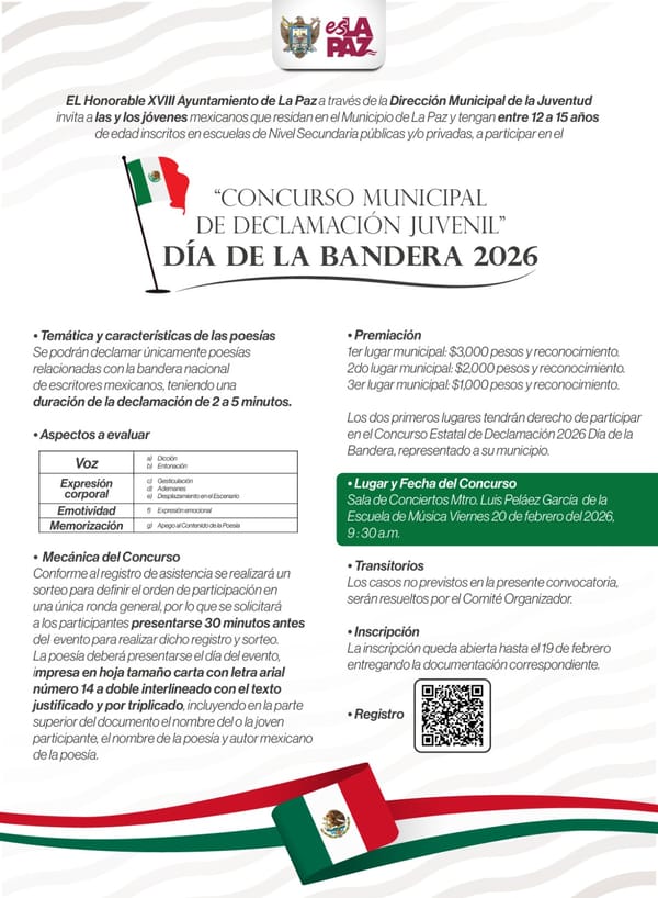 Convocan a jóvenes paceños al Concurso Municipal de Declamación 2026