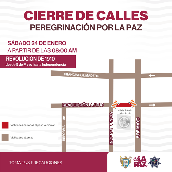 Realizarán cierre vial en el Malecón y Centro Histórico el sábado 24 de enero