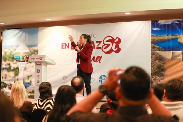 “En La Paz resolvimos el problema del agua con honestidad y resultados”: Milena Quiroga, frente a 2 mil jóvenes en Los Cabos