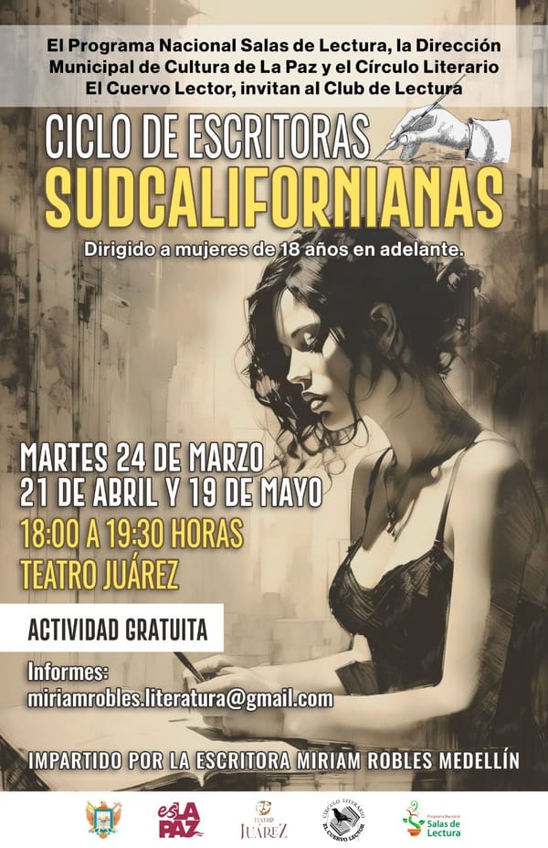 Invitan al Club de Lectura "Ciclo de Escritoras Sudcalifornianas"