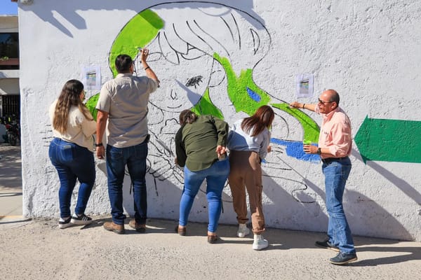Conmemora OOMSAPAS La Paz Día Mundial del Agua y Mes de la Mujer con mural institucional