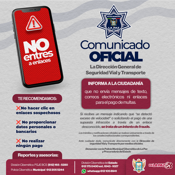 Gobierno Municipal alerta sobre fraudes con falsas multas viales en línea